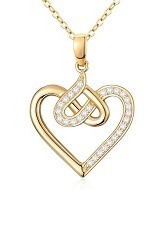 wonderful infinity heart gold baby necklace